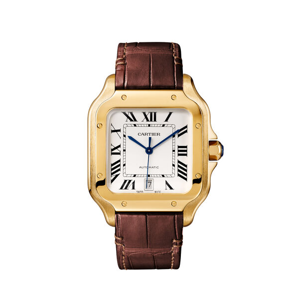 Santos de Cartier 40 mm automatique en or jaune, grand mod&egrave;le